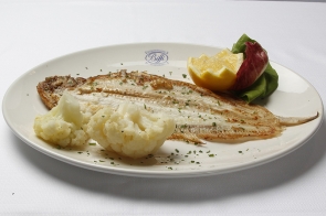 Grilled Sole with Vegetable Garnish